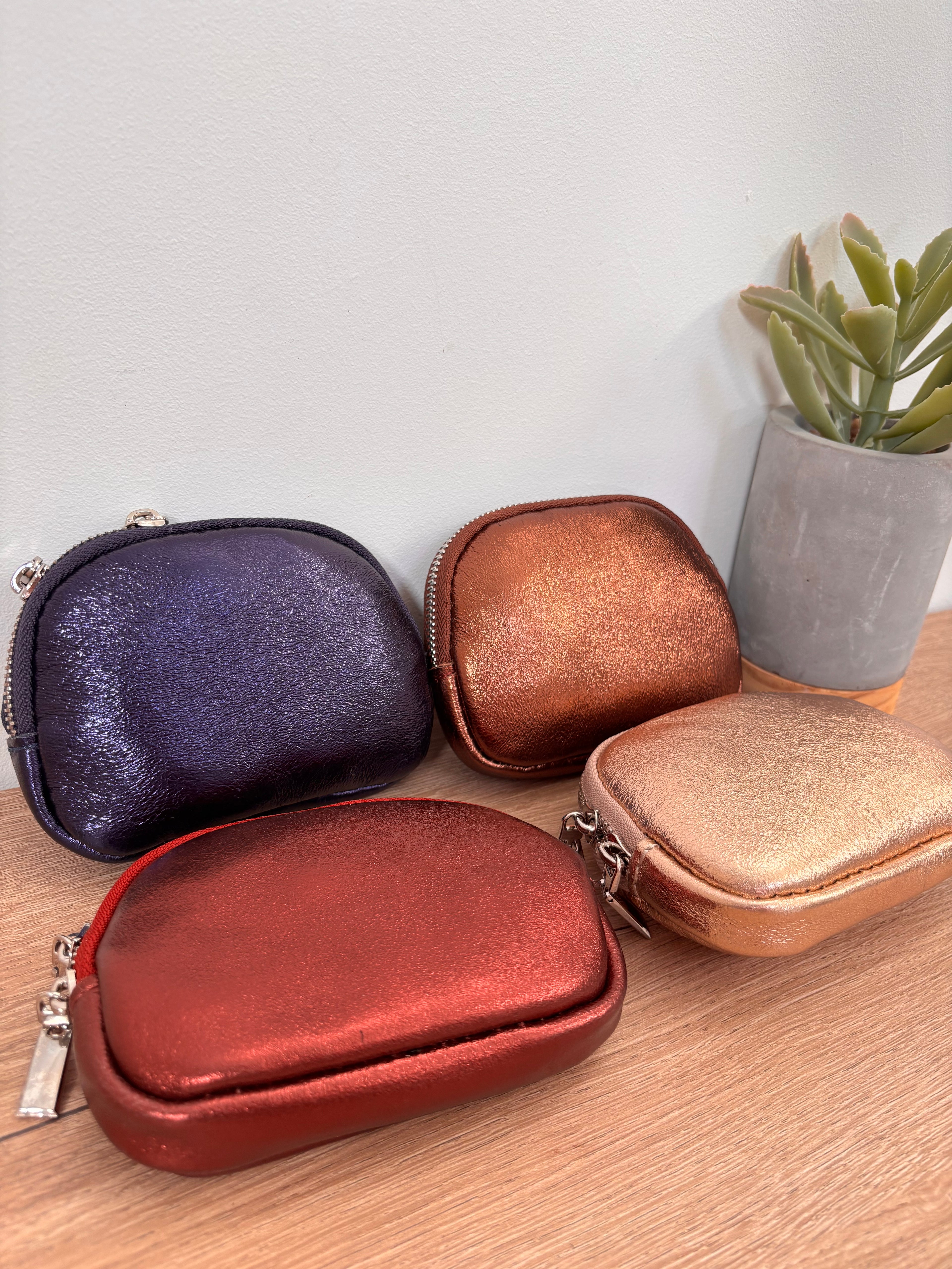 Porte monnaie en cuir