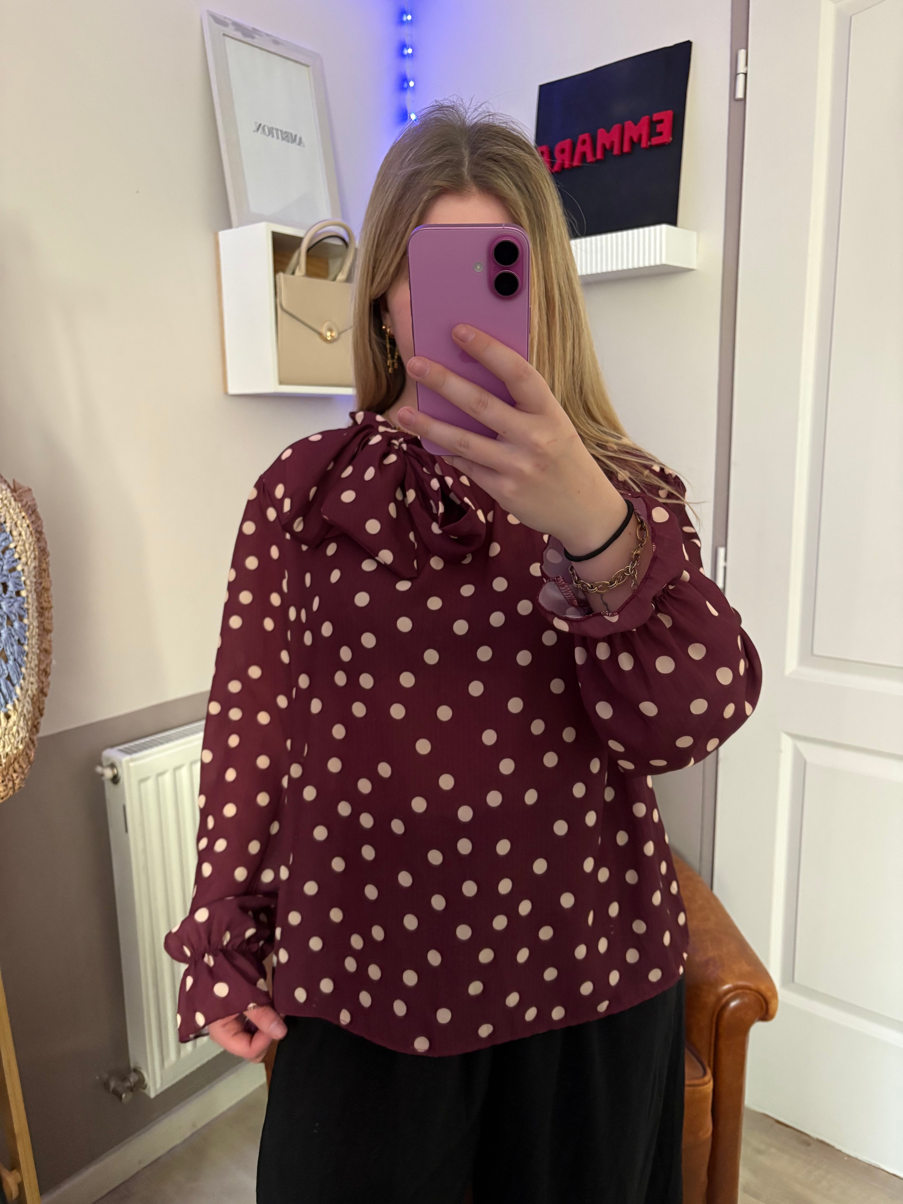 Blouse Vaïa bordeaux