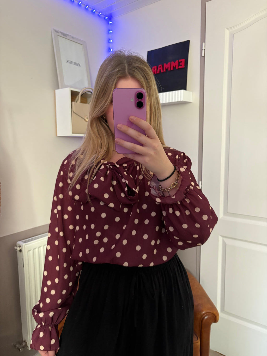 Blouse Vaïa bordeaux