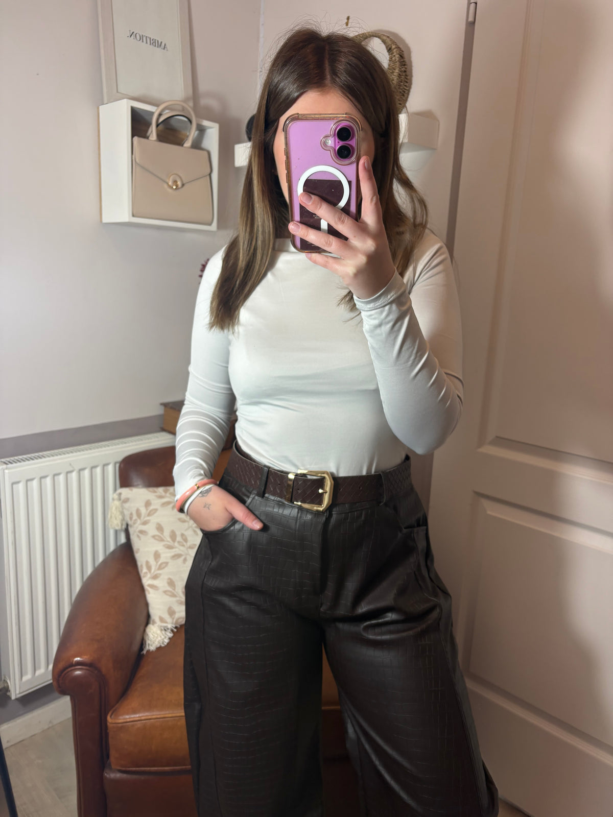 Pantalon ALMA choco