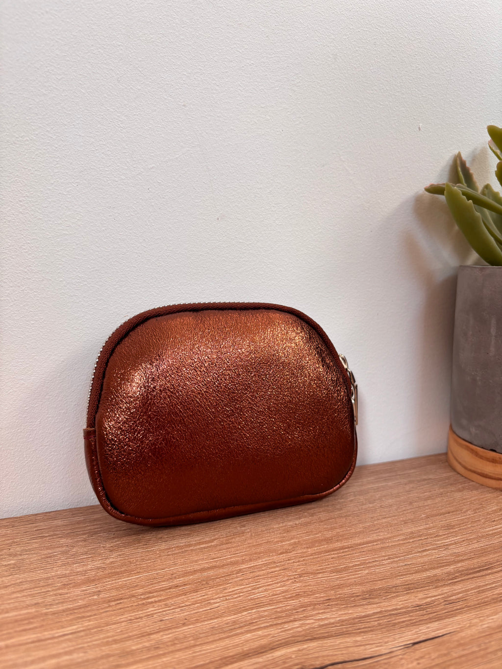 Porte monnaie en cuir